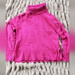 J. CREW pink sweater Size Small Turtleneck Polyamide/merino wool/alpaca/…